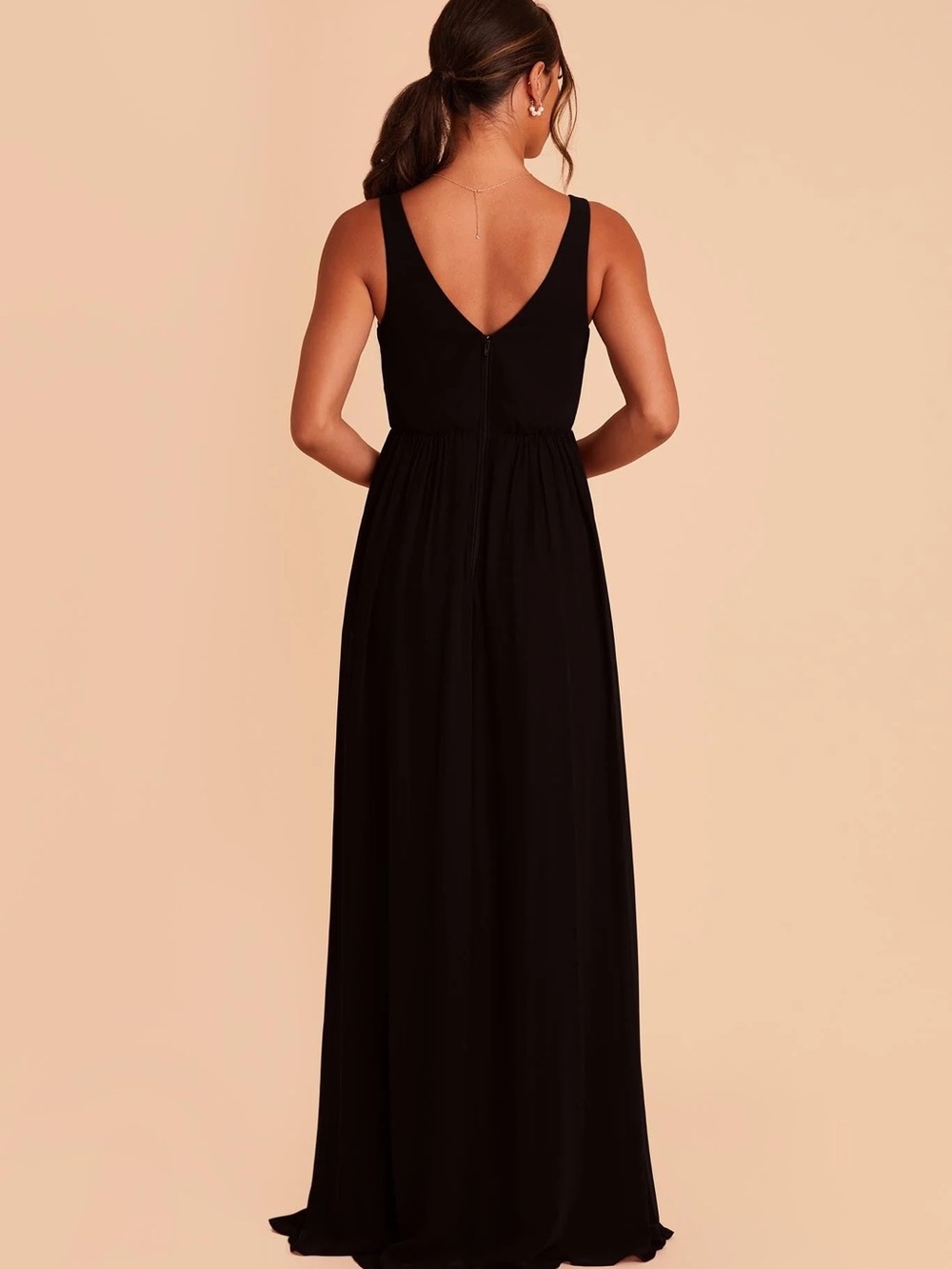Birdy Grey Laurie Black Chiffon Dress Large - Picture 3 of 12